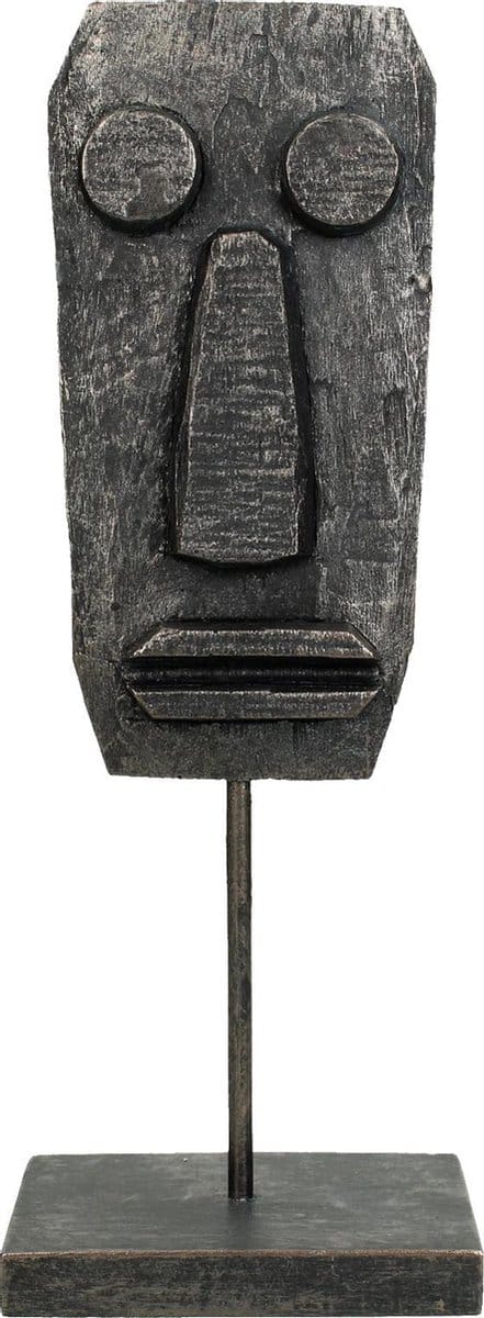 Wants&Needs Ornament Face Polyresin Zwart 11 X 8 X 31.5
