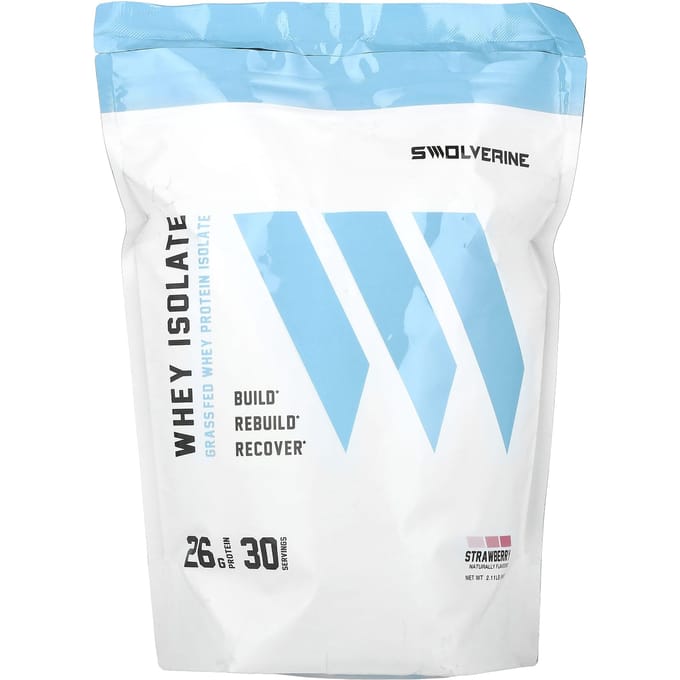 Swolverine, isolat de whey, saveur fraise, 960g (2.11lb)