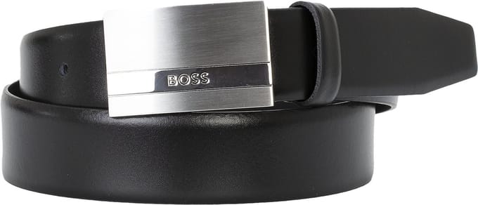 Leren riem met logosluiting, model 'Baxton'