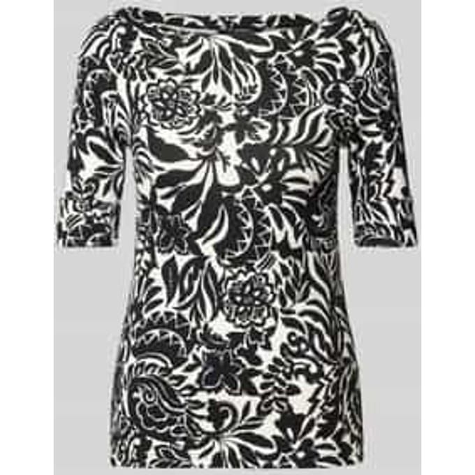 T-shirt met boothals, model 'JUDY'