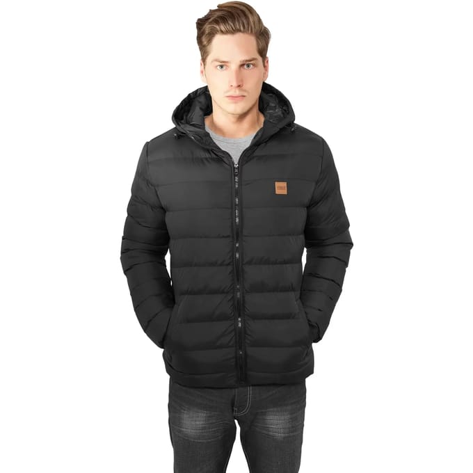 Urban Classics Jas Basic Bubble Jacket Tb863 Black/white Mannen Maat - S