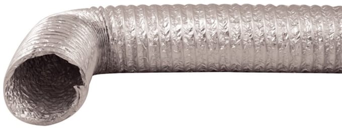 DEC Flexibele aluminium afvoerslang ø 127mm blank aluminium 10 meter