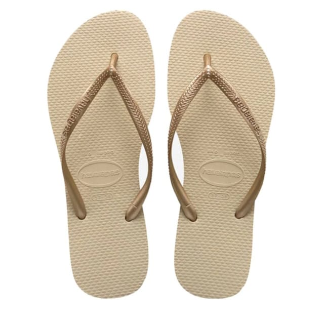 Havaianas Slim Slippers en Sandalen Dames - Beige - Maat 35/36 - Plastic
