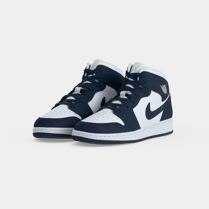 Jordan Aj1 Mid Kindersneakers - Zwart - Maat 36 - Mesh/Synthetisch