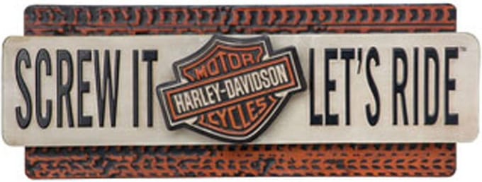 Harley-Davidson Screw It Let's Ride Metalen Bord