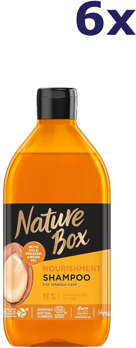 6x Nature Box - Moisturizing Shampoo Argan Oil 250ML