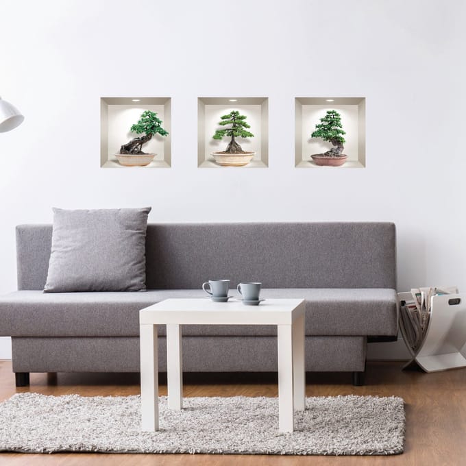 3D bonsai ginseng stickers 40 x 120 cm