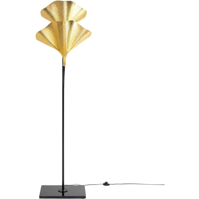 KARE Gingko Due vloerlamp met gouden bladeren