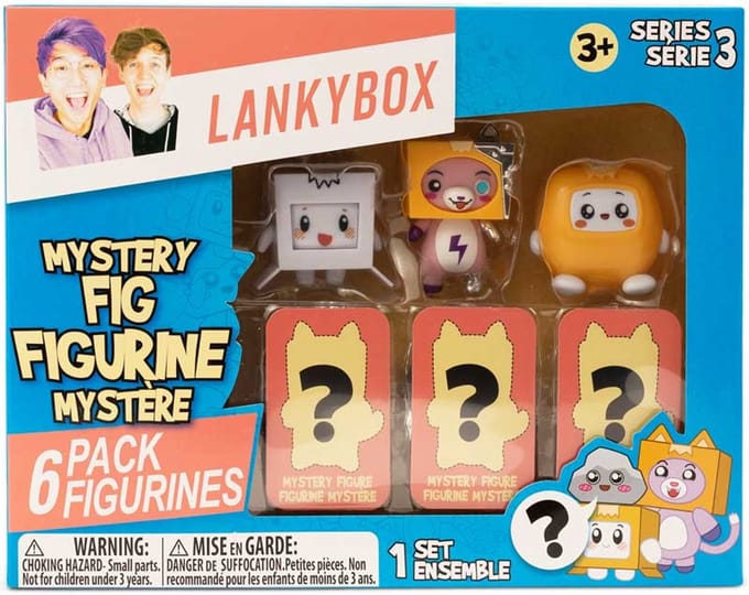 Lankybox speelgoed mini mystery figures 6-pack multicolor.