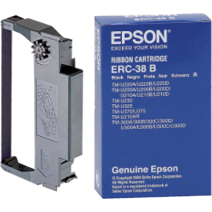 Epson Ribbon ERC-38 Zwart - Print ribbon Zwart