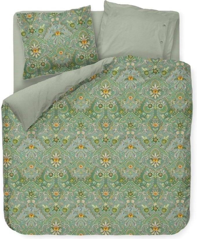 Pip Studio Saluti Piccoli dekbedovertrek - Tweepersoons - 200x200/220 - Groen