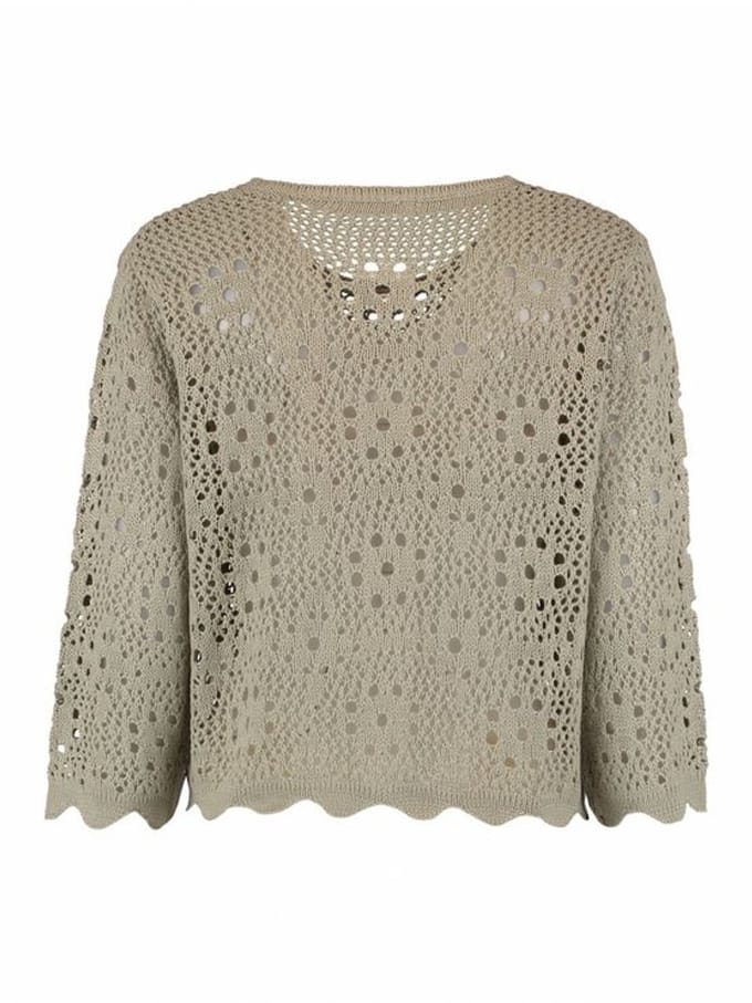 Hailys 3/4 Ma44ra Dames Gebreide trui - khaki - XS