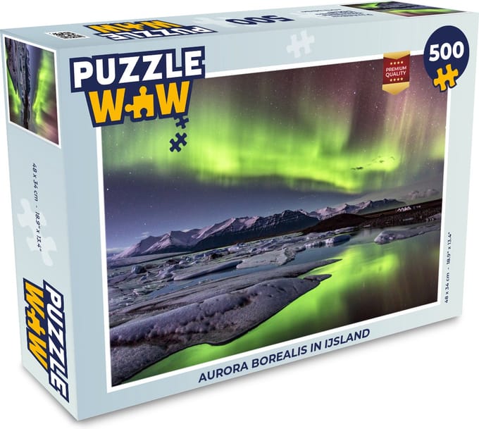 Puzzel Aurora Borealis in IJsland - Legpuzzel - Puzzel 500 stukjes