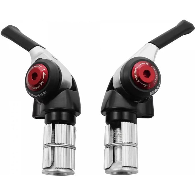 Dubbele aluminium schakelflippers Microshift Centos BS-A10