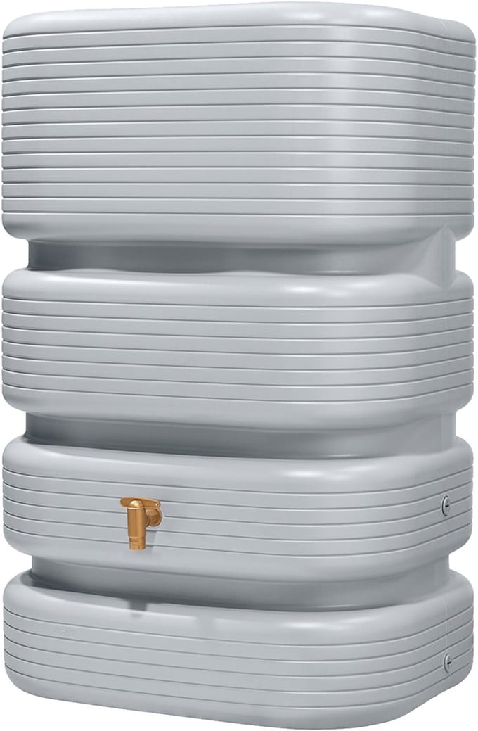 4RAIN Regenton Quadro, 500 L, betongrijs