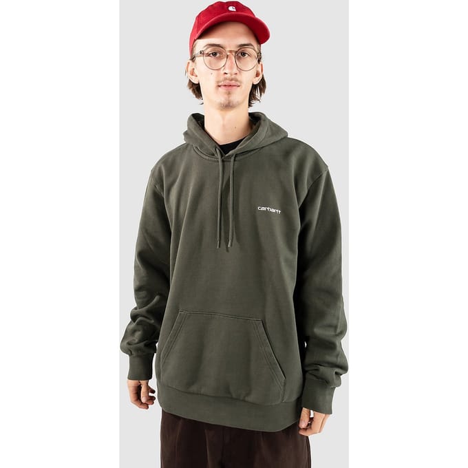 Carhartt WIP Script Embroidery Sweat Hoodie groen