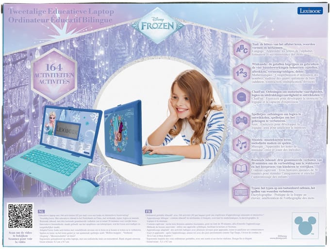 Lexibook Frozen Tweetalige educatieve laptop NL/FR 82 activiteiten Computer & tablets