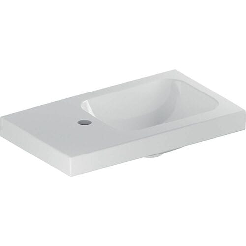 Geberit iCon Light wash hand basin 53 cm with shelf and tap hole left 501.833.00.1