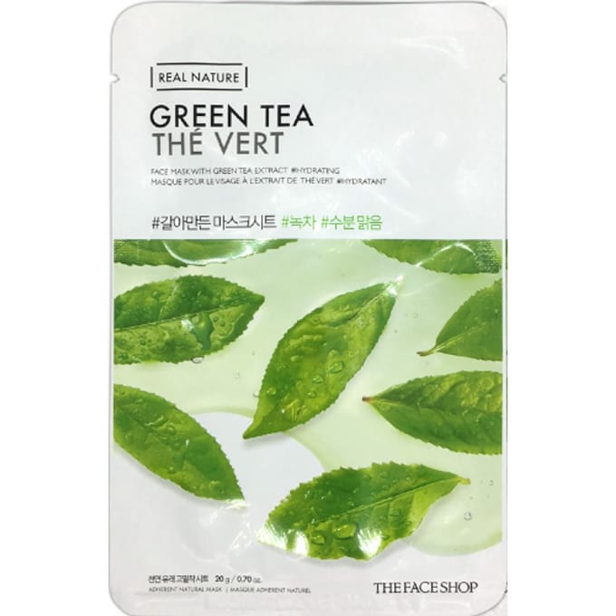 [PROMOTIE]THE FACE SHOP - Real Nature Face Mask - Green Tea - 1stuk