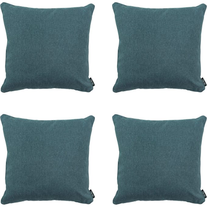 Madison - Sierkussen Sea blue canvas eco+ - Ca. 50x50 cm - Set van 4