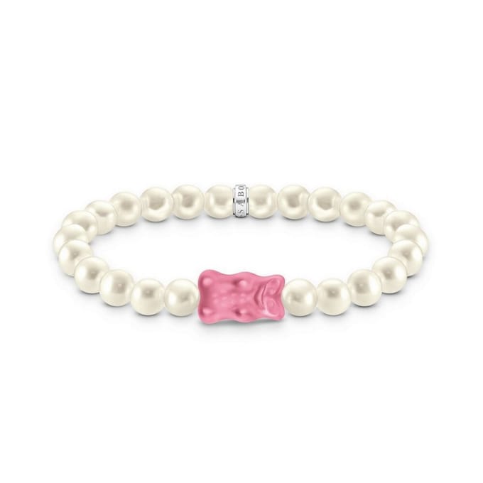 Thomas Sabo - A2154-082-9-L17 - Armband - 925 zilver - Dames - Goldbär roze - 17cm