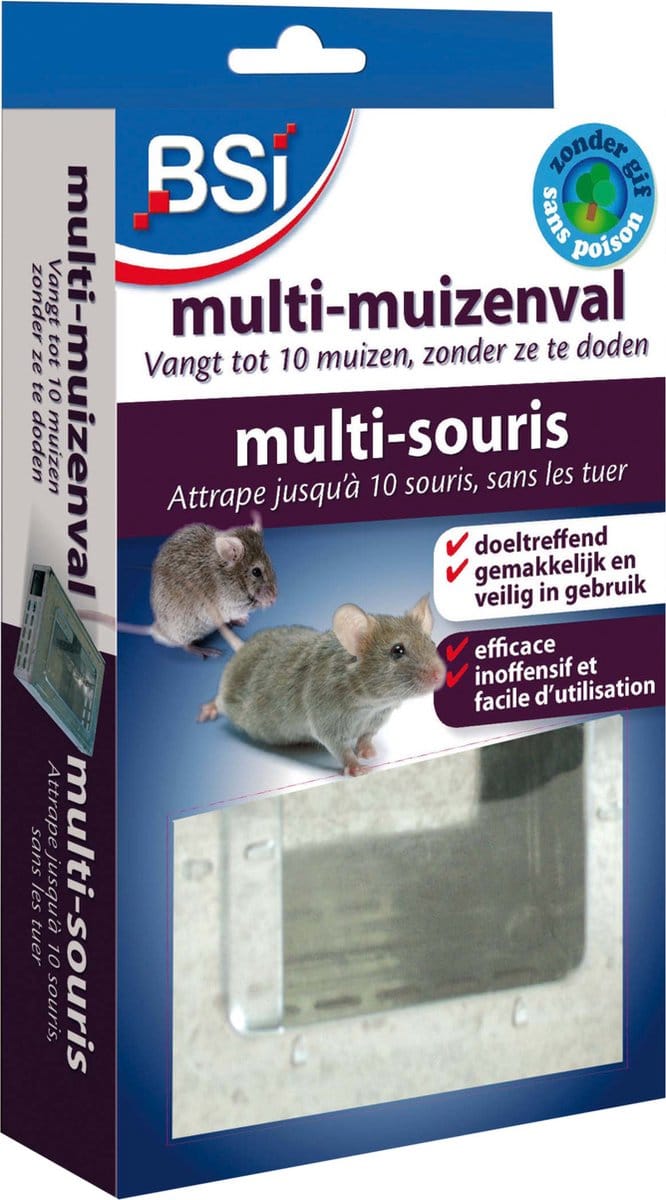 BSI - Multi-Muizenval - - Muizenbestrijding - Gegalvaniseerd metaal - 29,2x16x5 cm