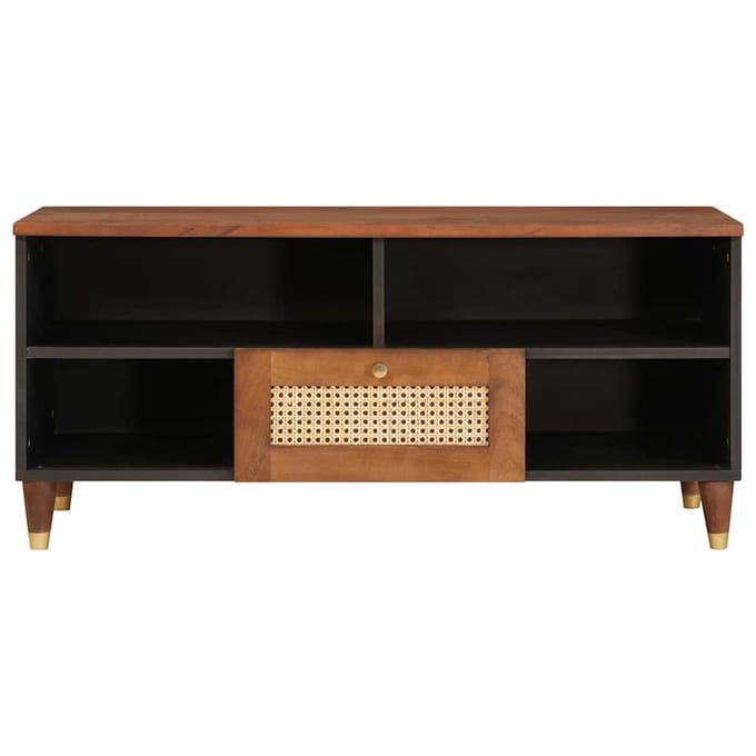 vidaXL - Tv-meubel - Bruin - 100 - x - 33,5 - x - 46 - cm - Massief - Mango - Hout