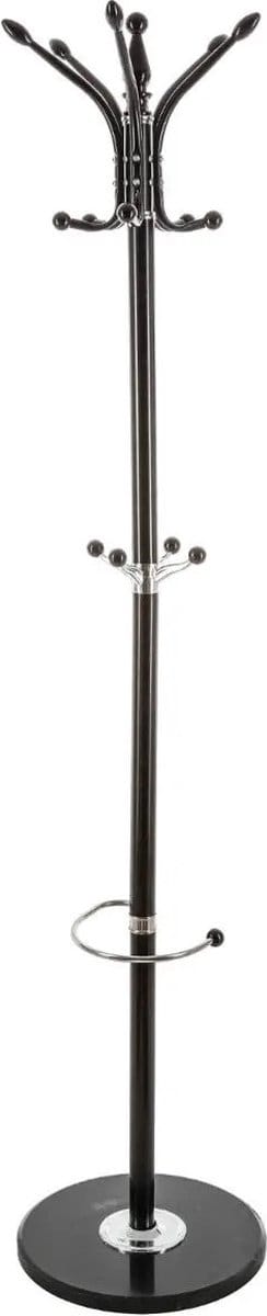 Kapstok metaal 176x38cm wit + marmer voet