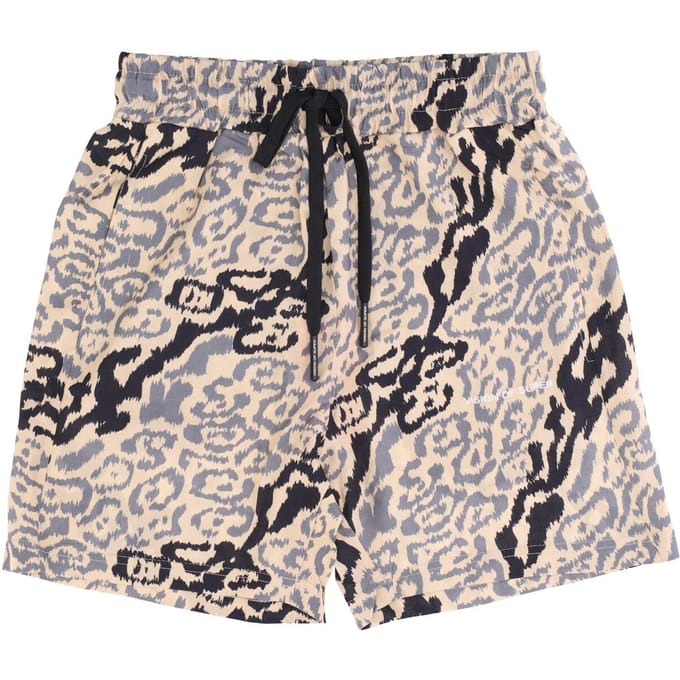 Allover luipaardshort heren beige