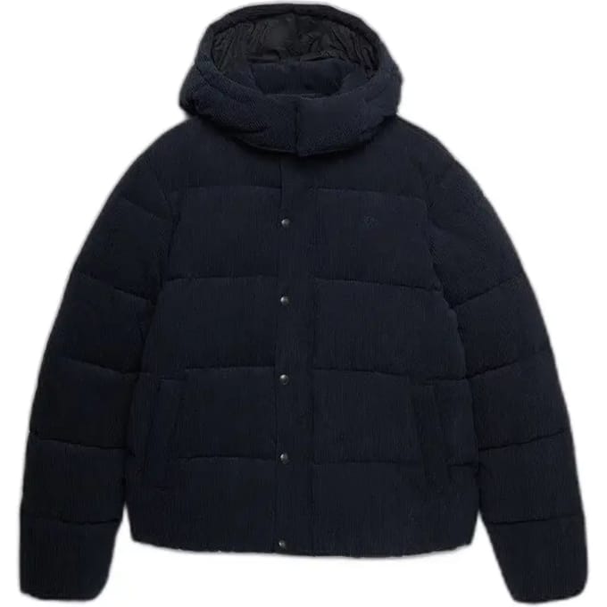 Superdry - Premium Hooded Cord Puffer Jas - Heren - Gewatteerde jassen