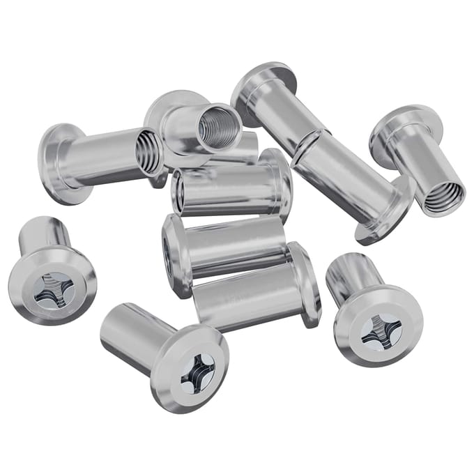vidaXL Slotmoer 2857 pcs Nikkel Staal