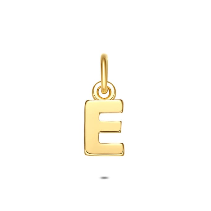 Twice As Nice Hanger in 18kt verguld zilver, letter E