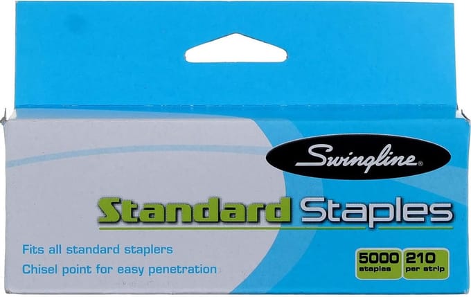 Standaard Nietjes - Kantoor Benodigdheden - Documenten Binden - Gegalvaniseerd Staal - 5000 Stuks - Grijs