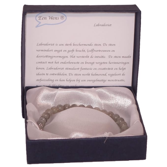 Halfedelstenen Armband in Geschenkdoos Labradoriet