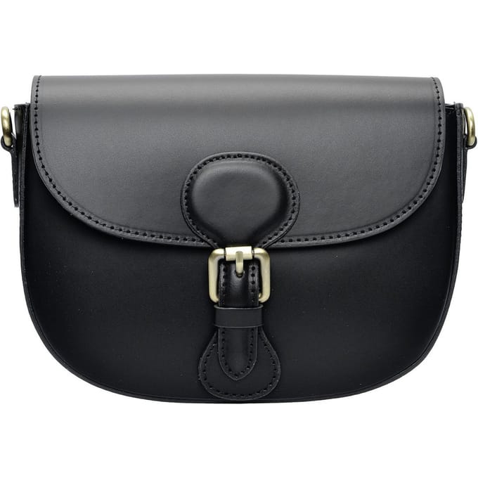 Isabella Rhea Zwart Rundleer Tas