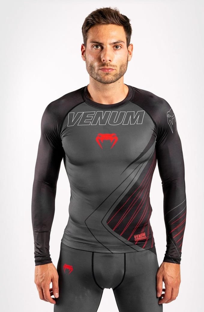 Venum Contender 5.0 Rashguards L/S Zwart Rood - L