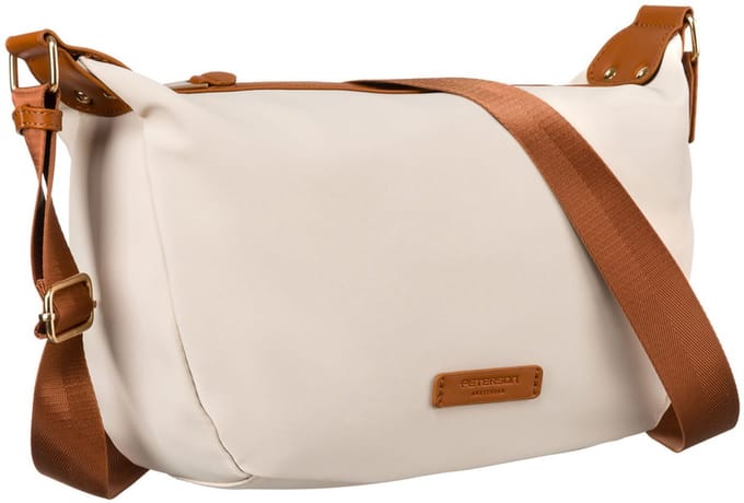 Peterson - Nylon Schoudertas - Bruin/Beige - Verstelbare Riem - 128cm