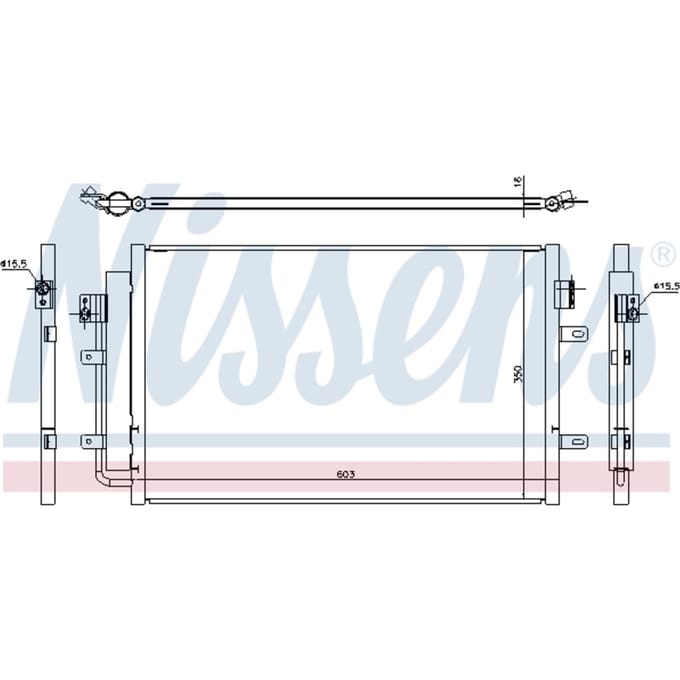 Condensator, airconditioning NISSENS 940431