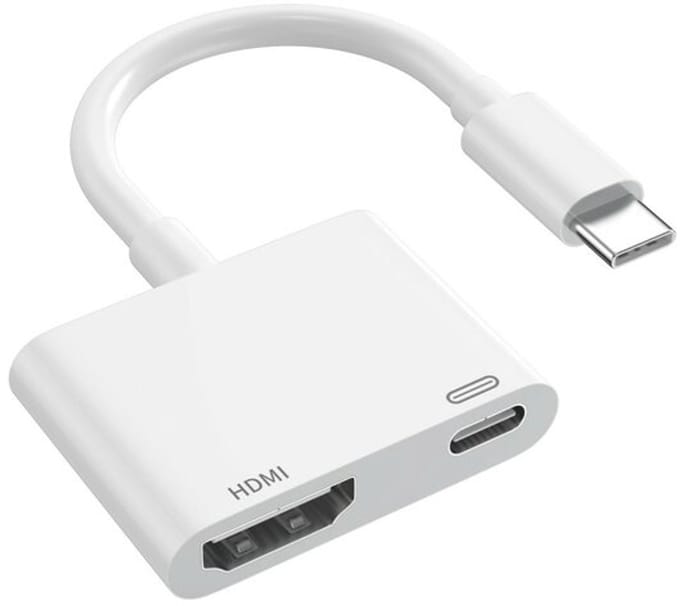 USB-C naar HDMI kabel adapter voor iPhone 15 - 17 & iPad, iPad Pro, MacBook, Nintendo Switch e.d.
