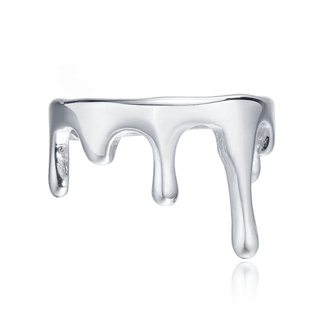 Cilla Jewels Damesring in Gesmolten Zilverstijl -17mm