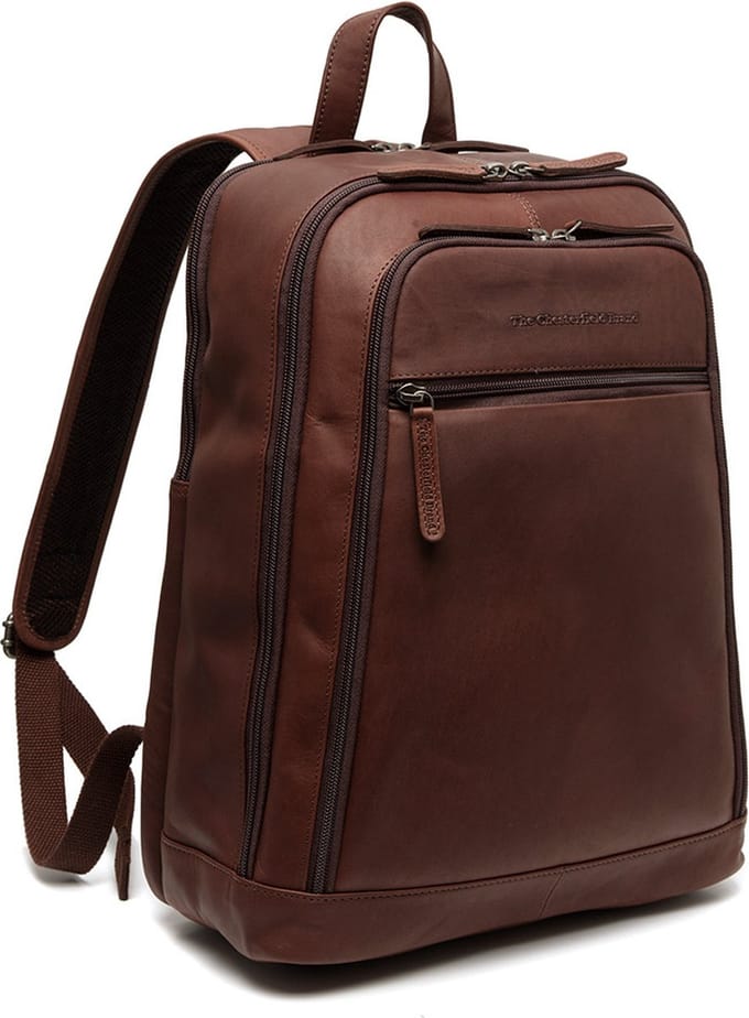 Chesterfield Detroit Waxed Pull Up Laptoprugzak - Bruin