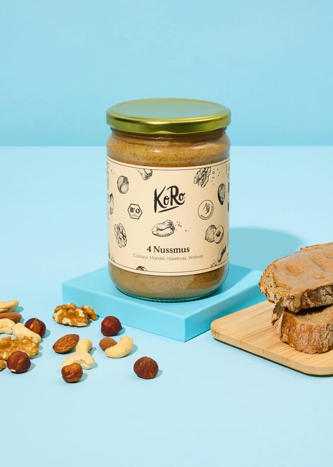 Bio 4-notenpasta van cashew, amandel, hazelnoot en walnoot 500 g