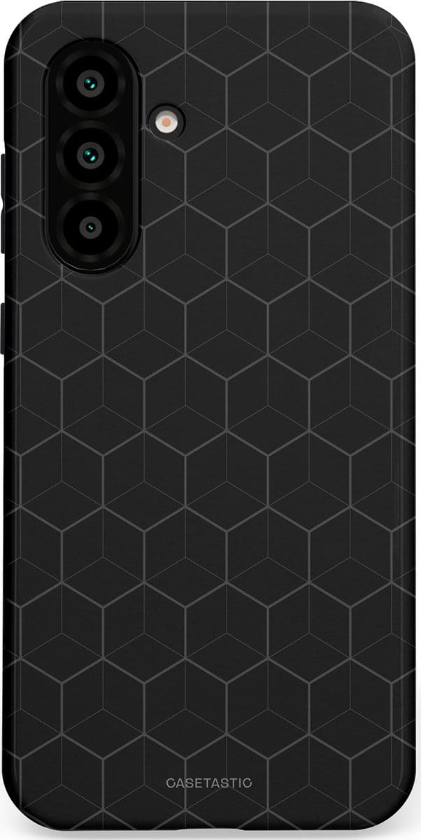 Casetastic hoesje geschikt voor Samsung Galaxy A36 / Samsung Galaxy A56 - Dubbellaagse bescherming - Hexago - Fashion Case - Zwart