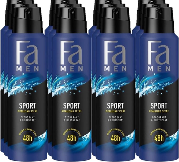 FA Deospray Sport 150 ml - Voordeelverpakking 12 stuks