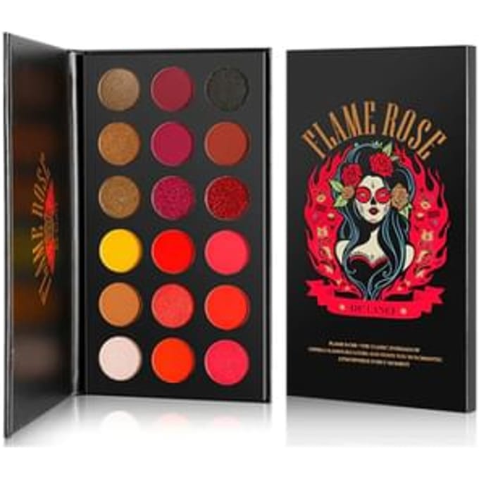DE'LANCI - 18 Colors Eyeshadow Palette - Flame Rose #Flame Rose - 17.28g