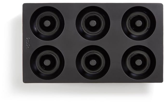 Lékué Bakvorm - 6 Donuts of Bagels - Siliconen - Black