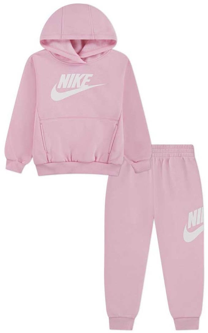 Nike club fleece set in de kleur roze.