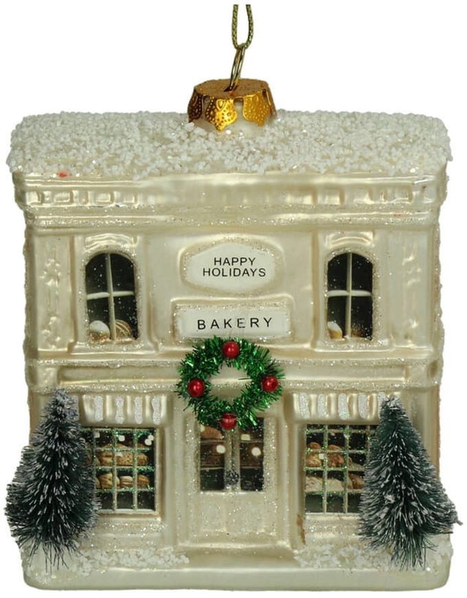 HD Collection Glazen kerstornament kerst hanger Bakkerij 12.5 cm