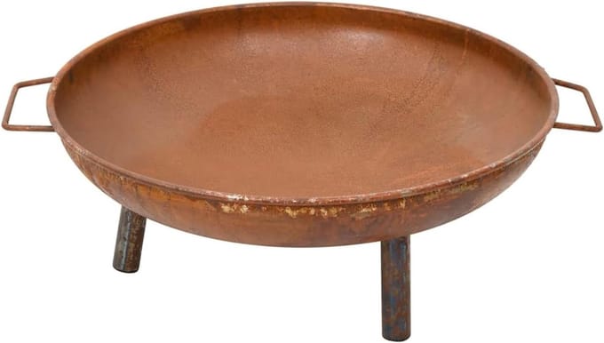 Vuurkorf - Buitenhaard - Terrasverwarming - Stalen constructie - 67.5 cm - Bruin