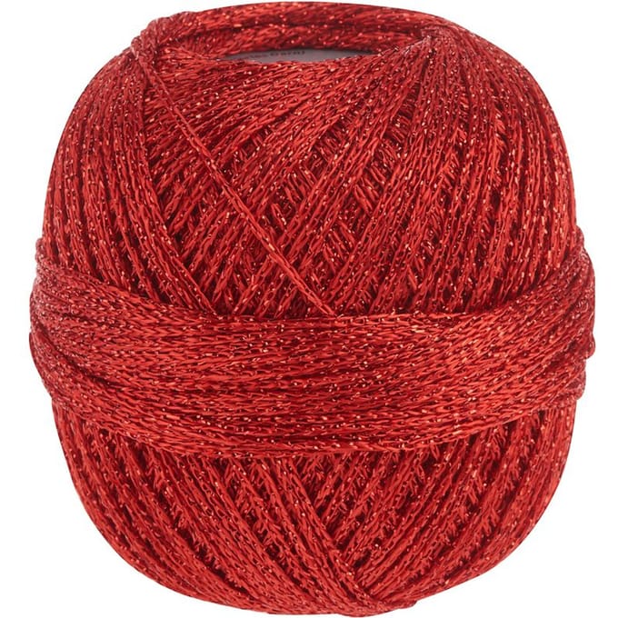 Haakgaren Glitter - Rood